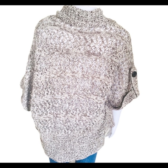 WAREHOUSE ONE Open Front Cardigan With Chunky Button Detail Taupe Beige Sz Large - Picture 7 of 12